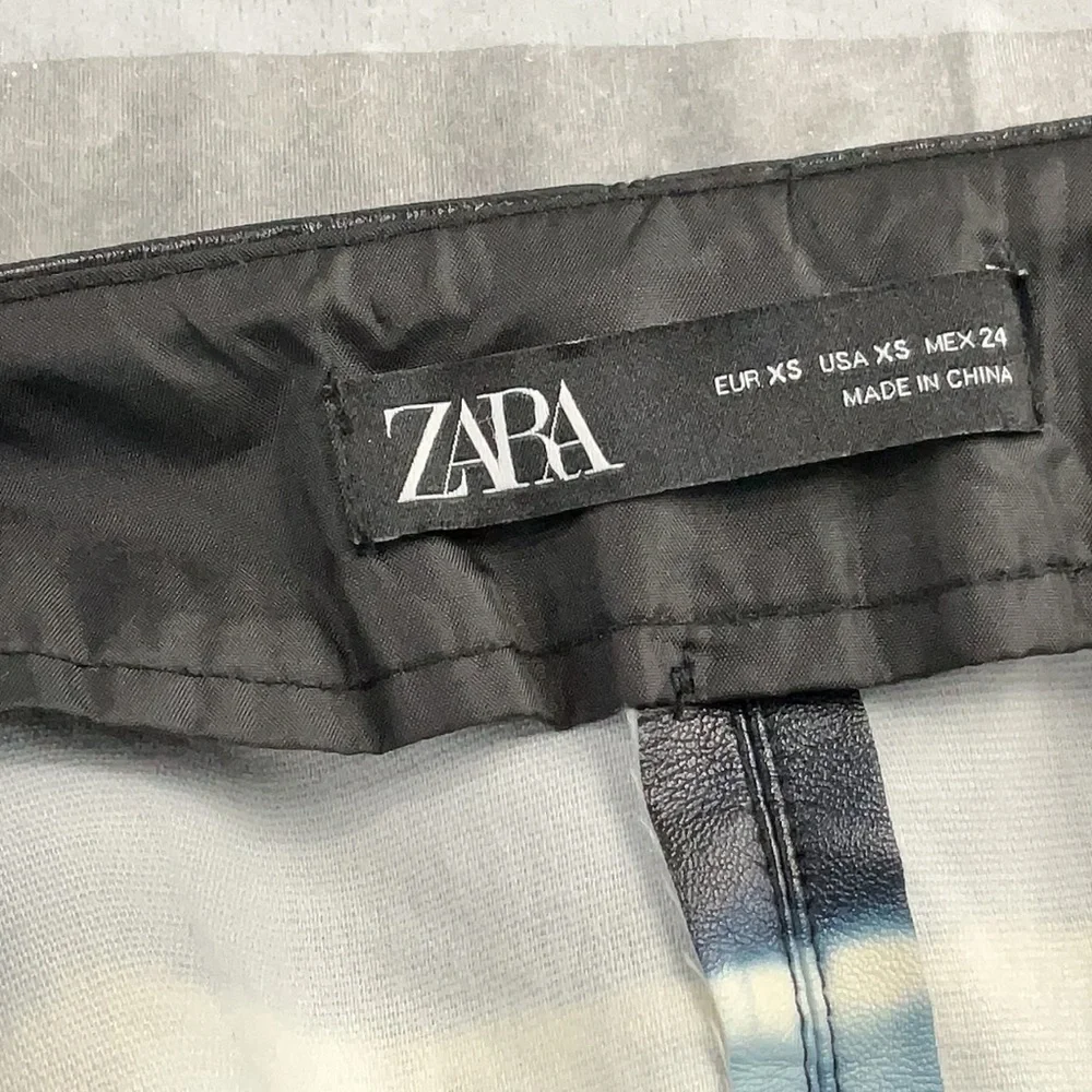Zara Tie Dye Faux Leather Mini Skirt XS